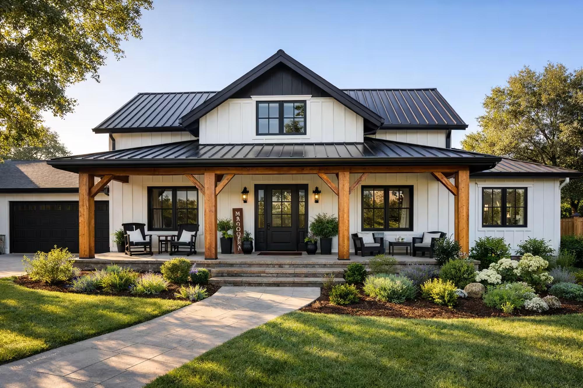 Comprehensive home remodel showing open-concept living space with updated kitchen, flooring, and fixtures done by western renovations
