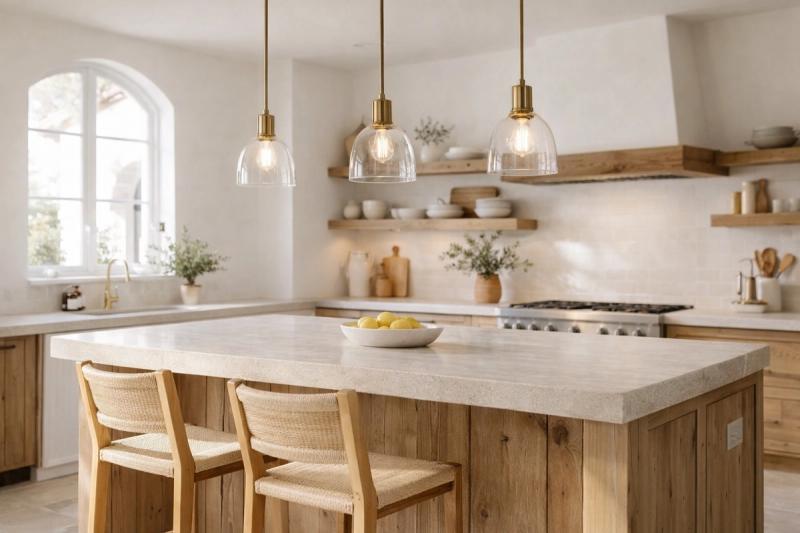 Close-up of kitchen island with seating in Roseville by Western Renovations.