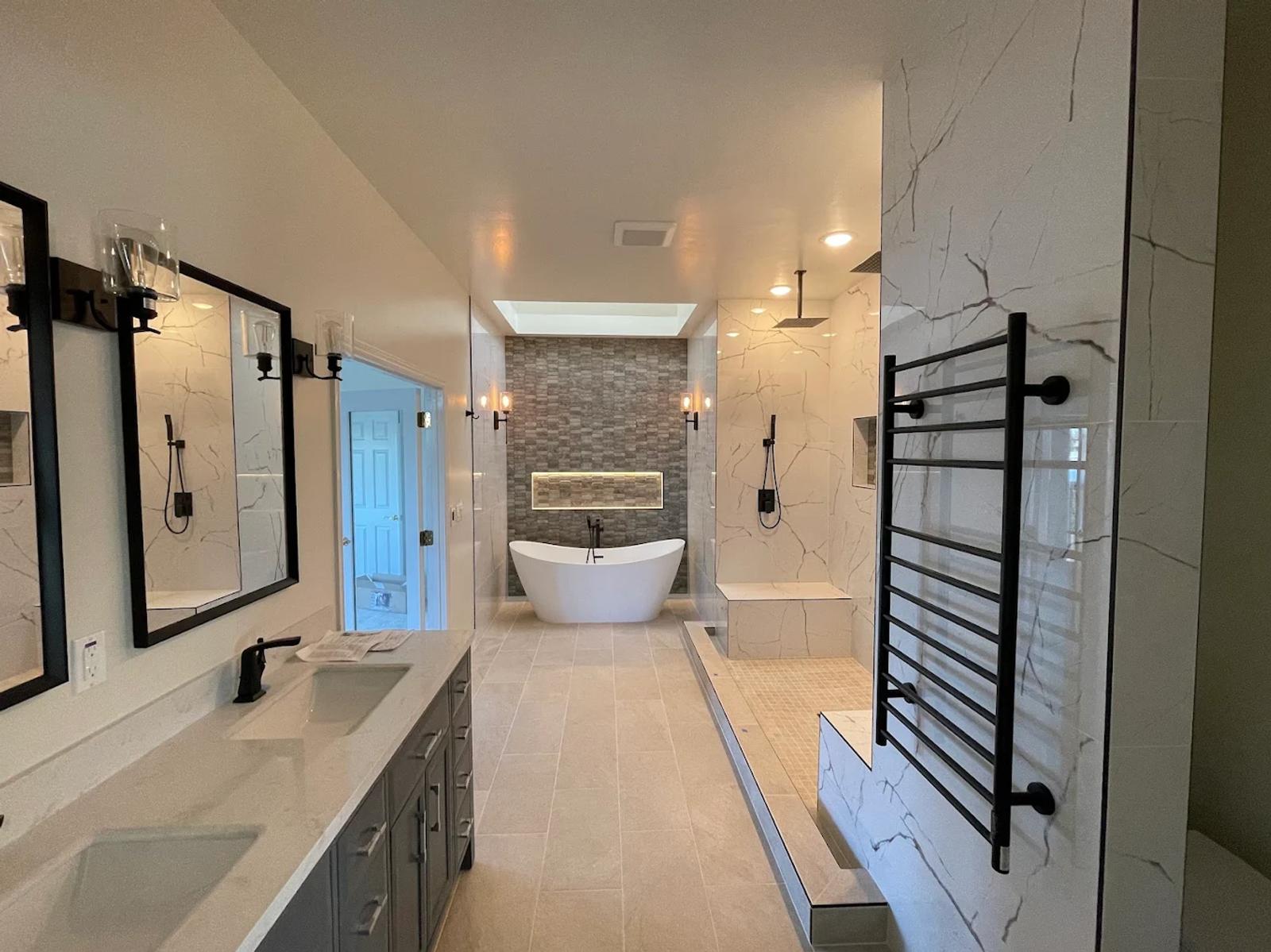 Roseville Bathroom Tile Installation by western renovation