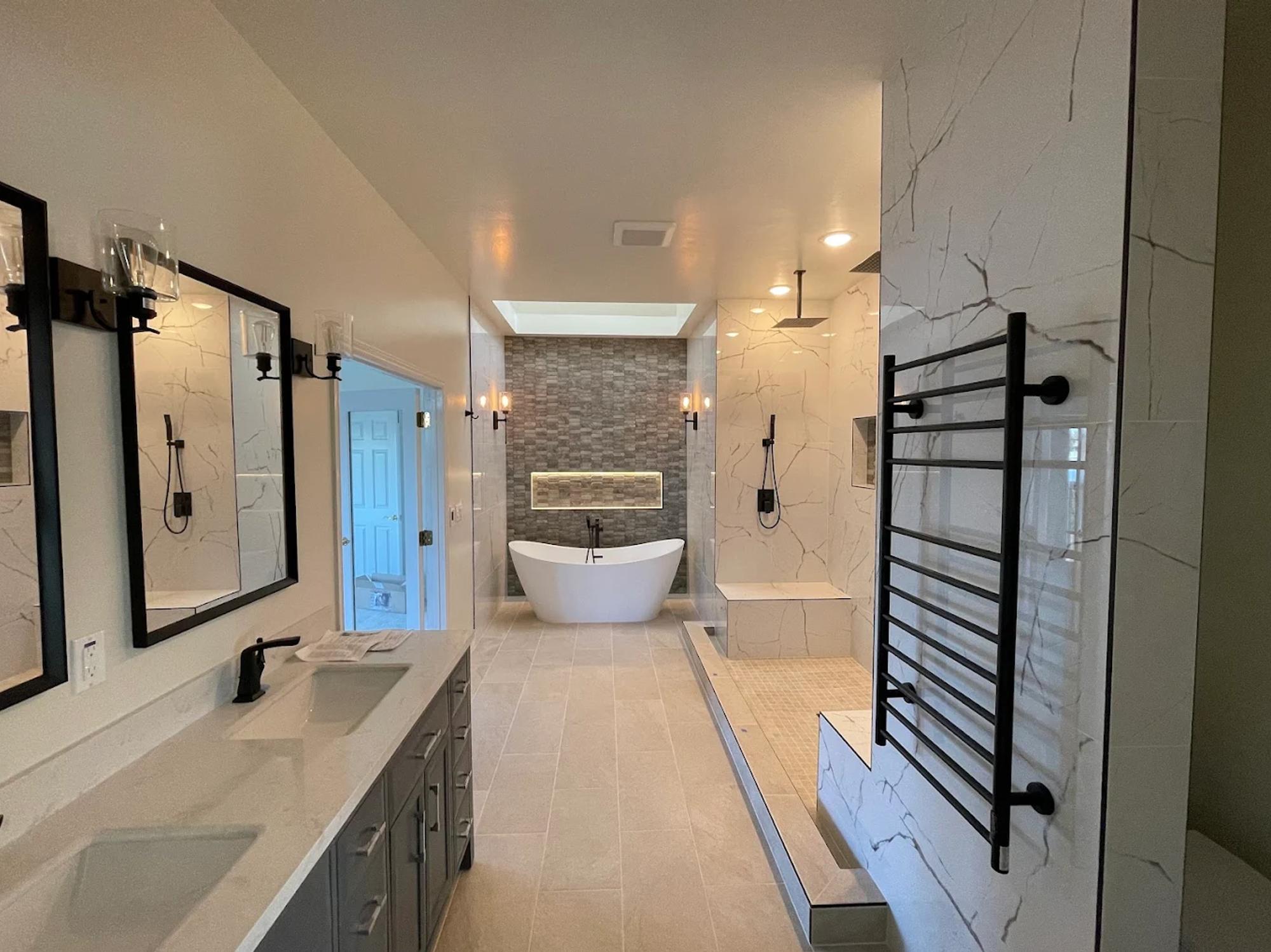 Roseville Bathroom Tile Installation by western renovation